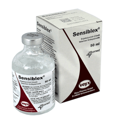 Sensiblex, veterinary antispasmatic.